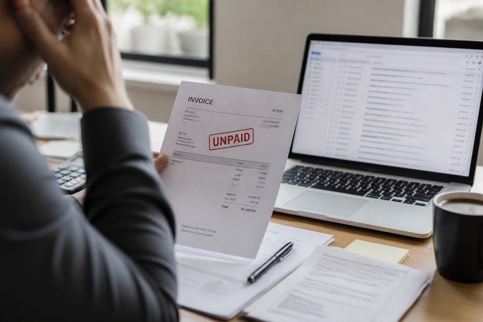 Facture impayée entre professionnels : relance, mise en demeure et recours